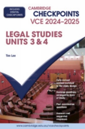 Checkpoints VCE Legal Studies 3&4 2024-2025
