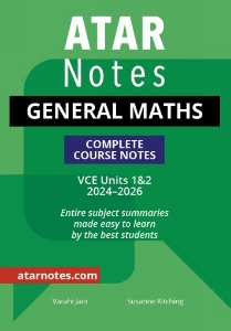 ATAR Notes: VCE General Maths 1&2 (2024-2026)