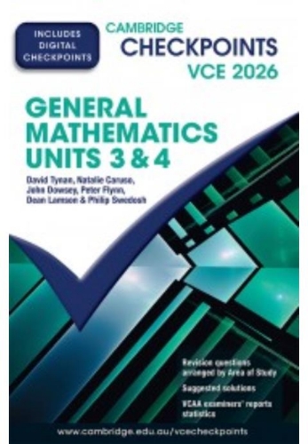 Checkpoints VCE General Maths 3&4 2026