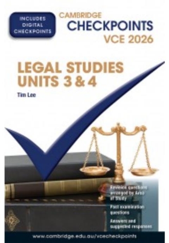 Checkpoints VCE Legal Studies 3&4 2026-2027