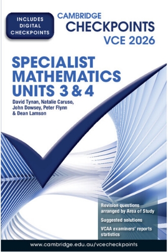 Checkpoints VCE Specialist Maths 3&4 2026