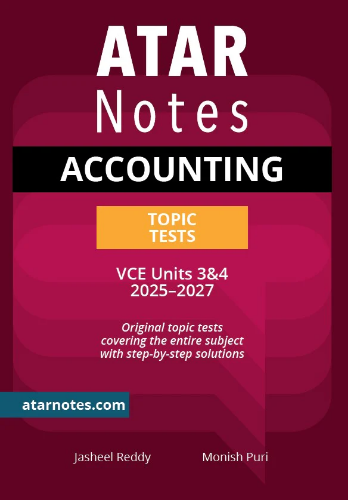 ATAR Notes Topic Tests: VCE Accounting 3&4 (2025-2027)