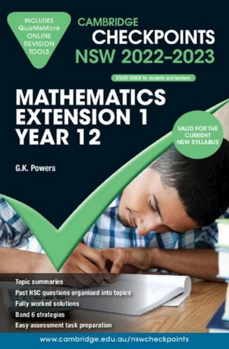 Checkpoints NSW Mathematics Extension 1 Yr 12 (2022-2026)