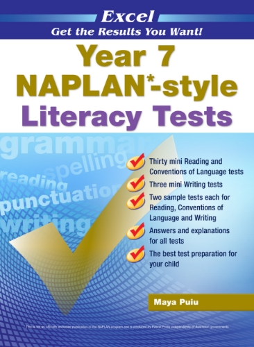 Excel NAPLAN*-style Literacy Tests Year 7