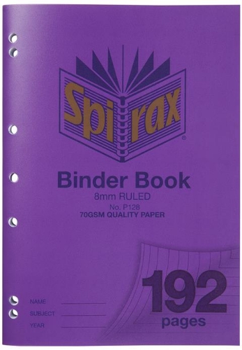 Binder Book A4 192 Page 8mm #128 Spirax