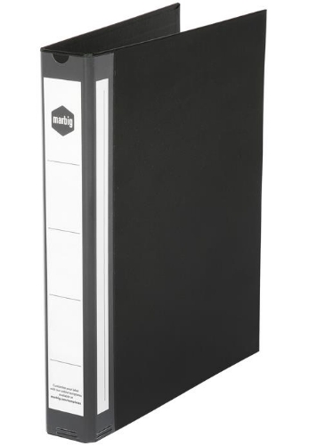 Binder A4 2D Ring 25mm PE Black