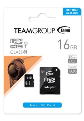 Memory Card MicroSDHC 16GB Class10 with SD Adaptor-NO RETURN