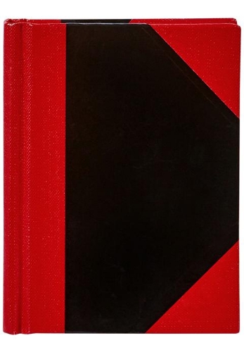 Notebook A4 200 Page 8mm Hard Red & Black Cover