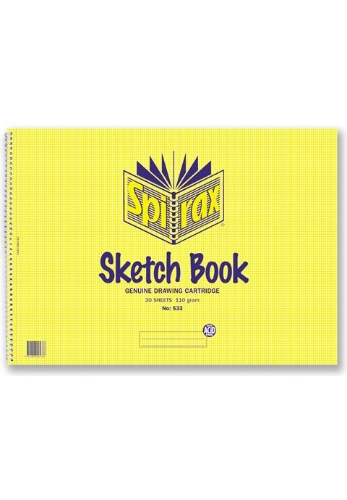 Sketch Book A3 20 leaf Perf 110gsm Board Cover #533 Spirax