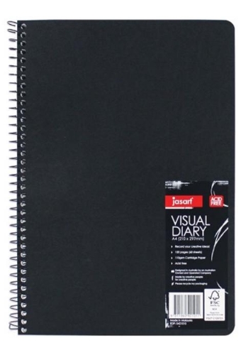 Visual Art Diary A4 60 Sheet 110gsm Jasart