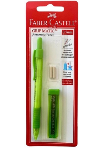 Pencil Mechanical 0.5mm with spare Eraser and Leads Faber