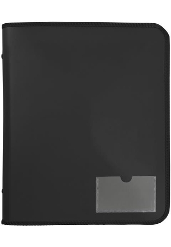 Binder A4 2D 25mm Zipper Black with Tech Case Marbig