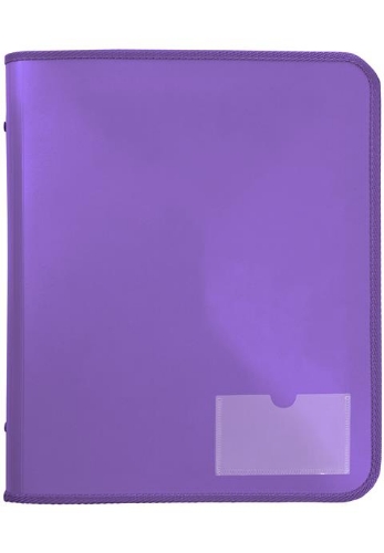 Binder A4 2D 25mm Zipper Purple with Tech Case Marbig