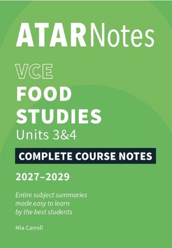 ATAR Notes: VCE Food Studies 3&4 (2027-2029)