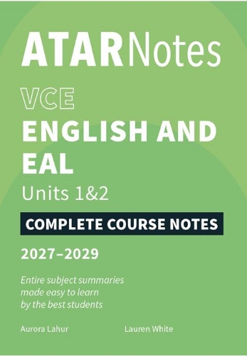 ATAR Notes: VCE English and EAL 1&2 (2027-2029)