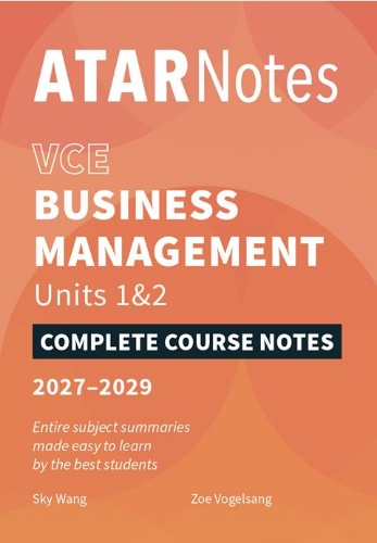 ATAR Notes: VCE Business Management 1&2 (2027-2029)